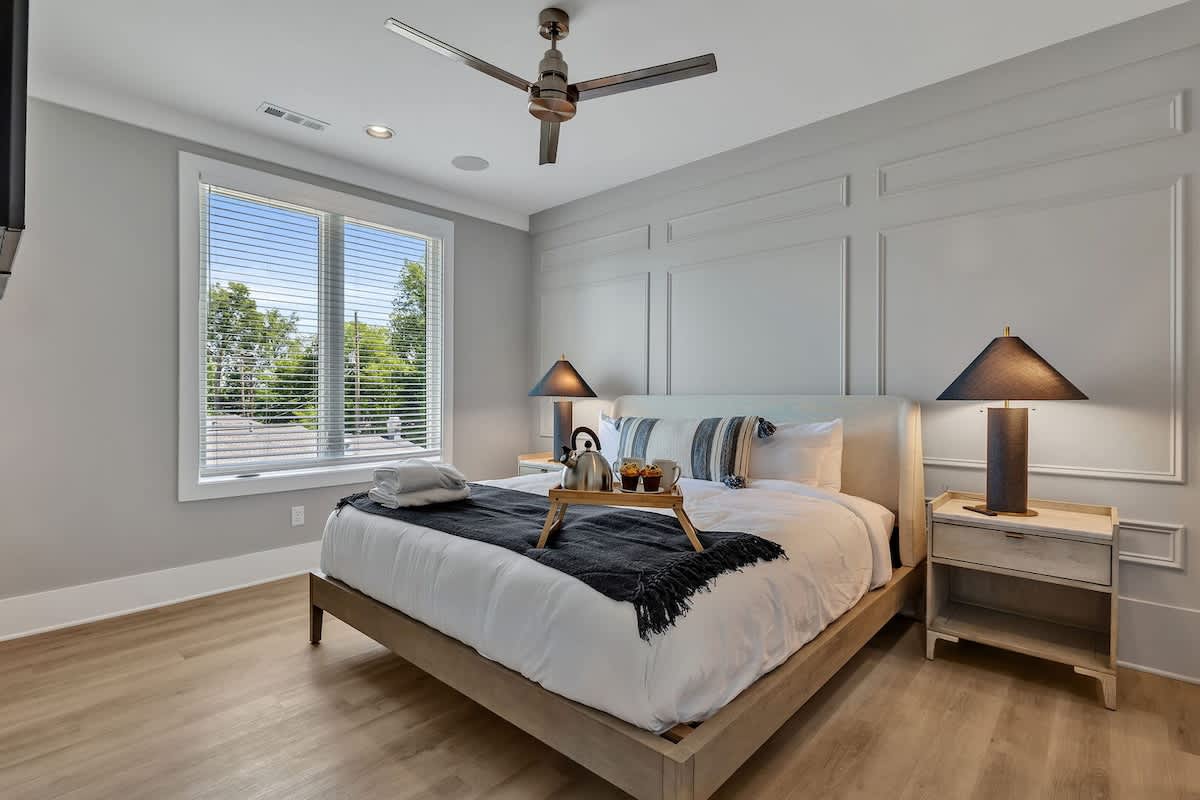 Unit 2 - 3rd Floor: Primary Bedroom featuring a lavish King bed with a Smart TV, a spacious walk-in closet and an ensuite Primary Bathroom.